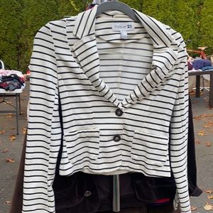 White and Black blazer